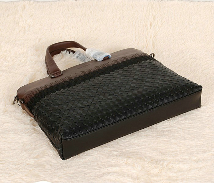 Bottega Veneta intrecciato VN briefcase 1153068-1 black&brown